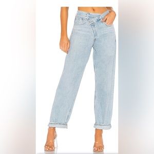 AGOLDE Criss Cross Upsized Jeans in Suburbia Wash.